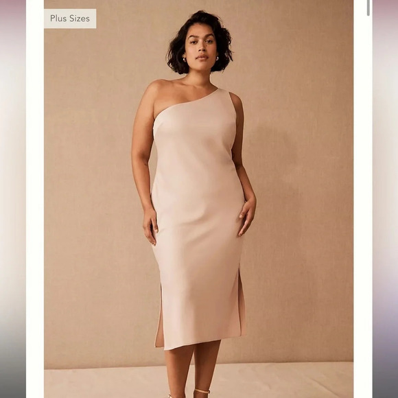 NWT BHLDN Audrie One Shoulder Midi Dress Size 26W - Picture 1 of 16